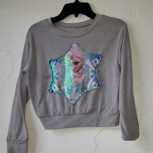 Frozen sequin sweater.